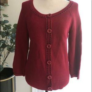 LOFT 100% COTTON CARDIGAN NWT $59 SZ L (T-A6)